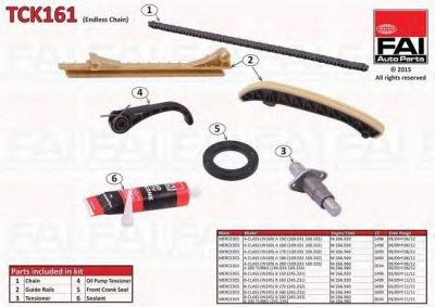 FAI AUTOPARTS tck161 -  Комплект цепи привода распредвала